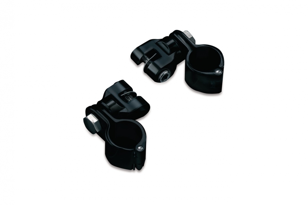 Gloss Black 1 Pair Peg Mounts with Magnum Quick Clamps for 1-1/4 Engine Guards or Tubing Kuryakyn 7572 Motorcycle Foot Control Component 