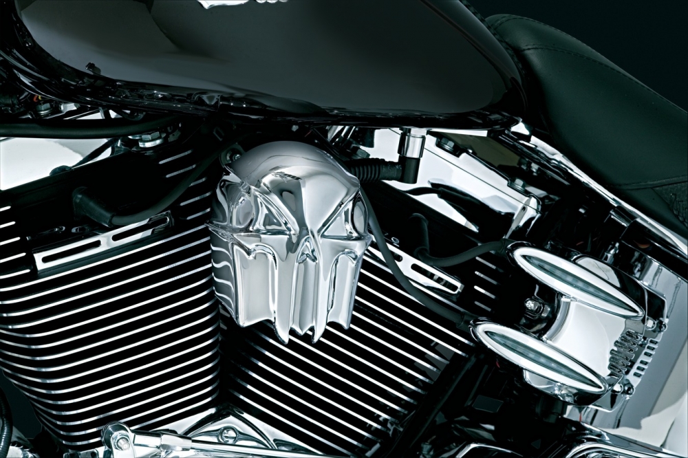 Kuryakyn Skull Horn Cover In Chrome For 19922020 Harley Davidson