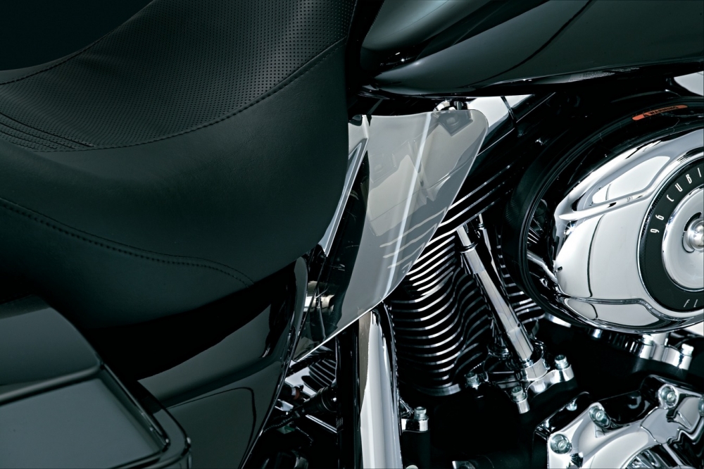 Kuryakyn Reflective Smoke Saddle Shield Heat Deflectors For Harley