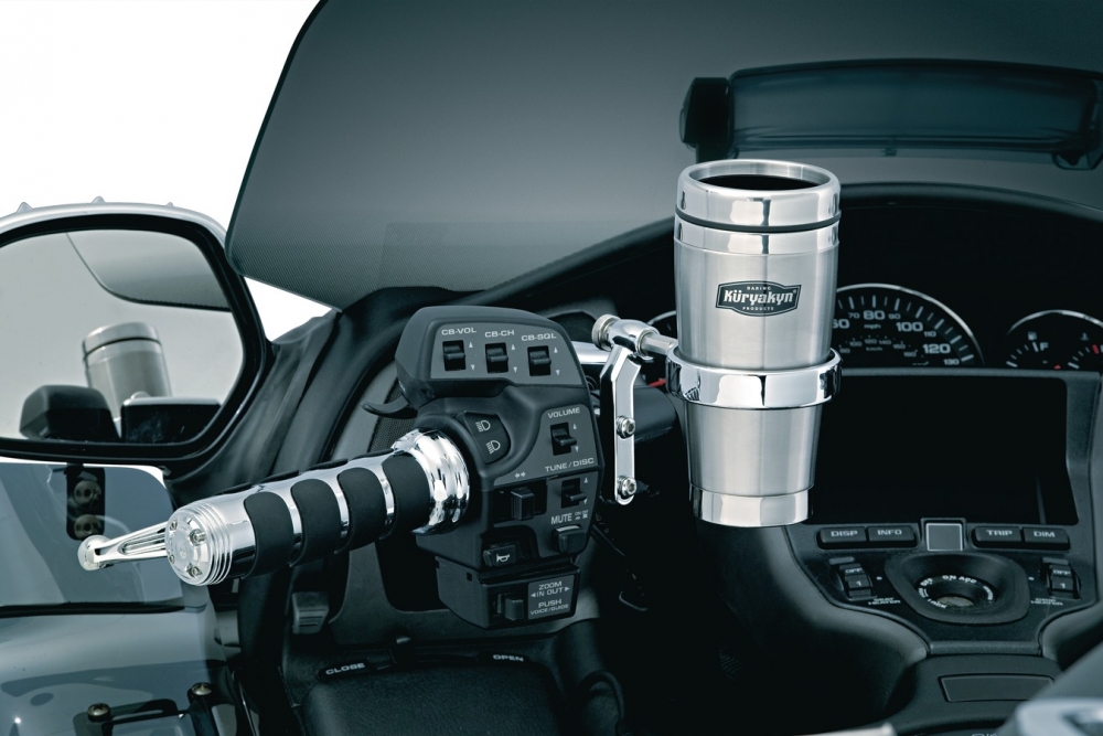 Kuryakyn Stainless Mug & Drink Holder For Perch Mount In Chrome Finish