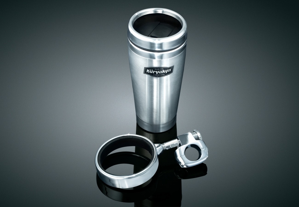 Kuryakyn Stainless Mug & Drink Holder For 1 Inch Handlebars In Chrome