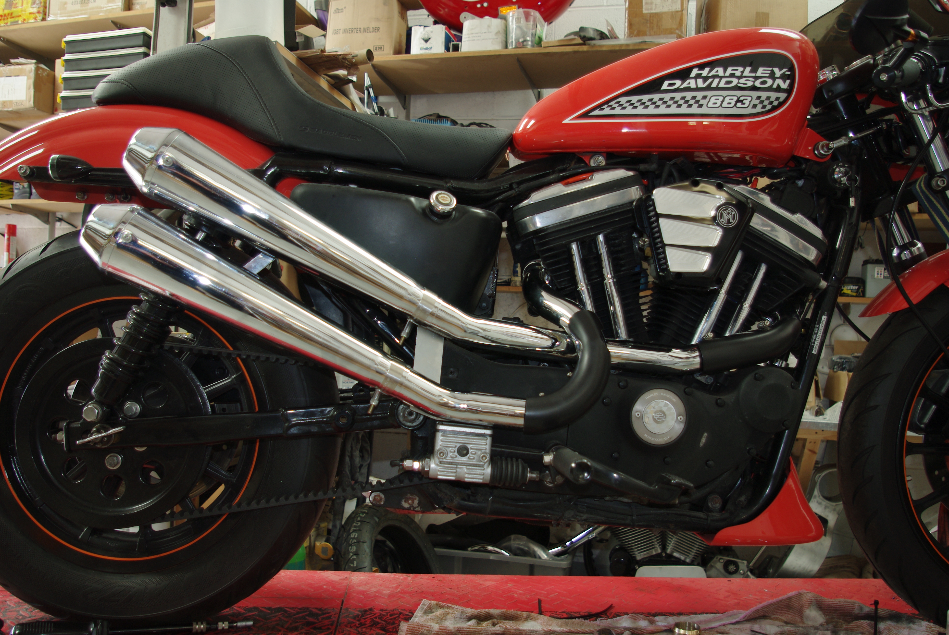 Sportster tracker exhaust deals