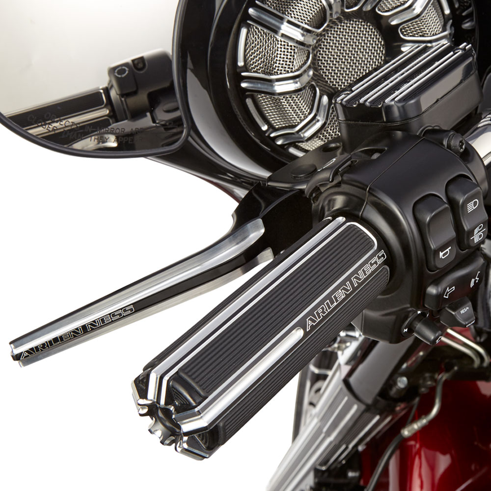 Arlen Ness 10Gauge Billet Grips In Black For 20082021 Harley Davidson