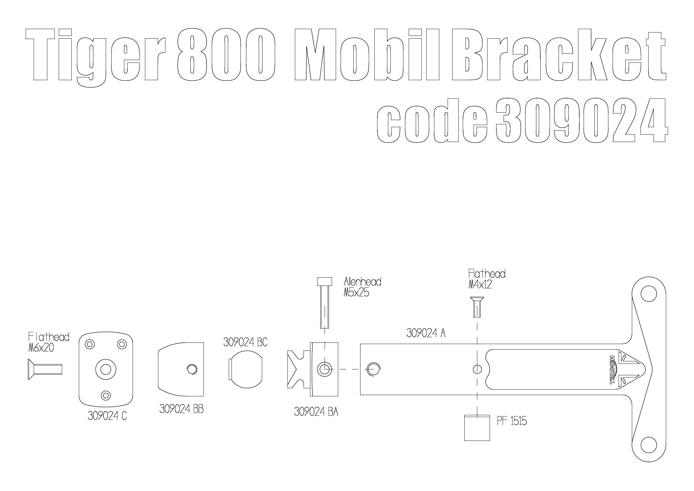 Free Spirits Mobile Phone Support For Triumph Tiger 800 Motorcycles