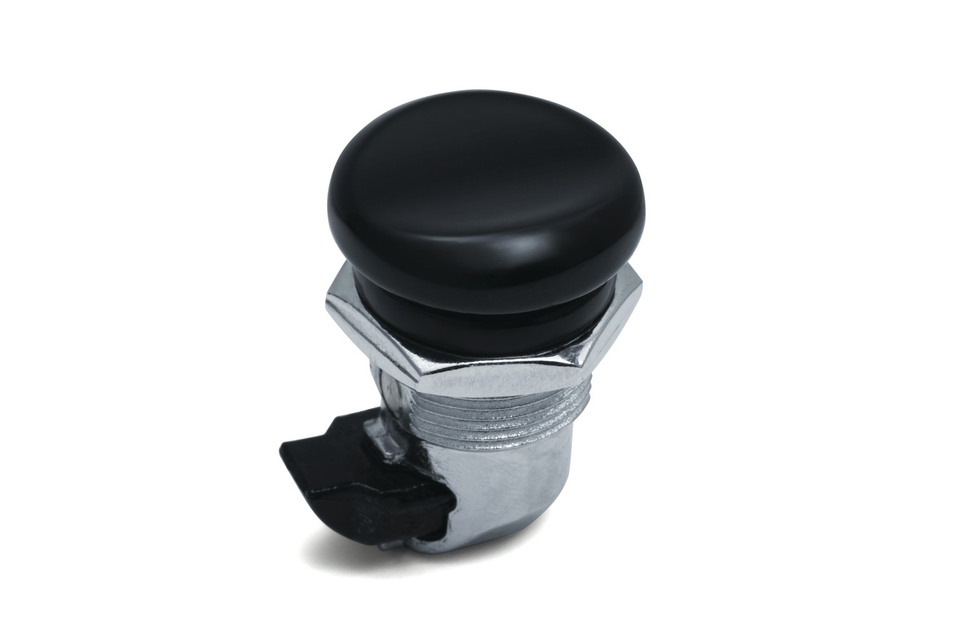 Kuryakyn Push Button Fuel Door Latch In Black Finish For Harley