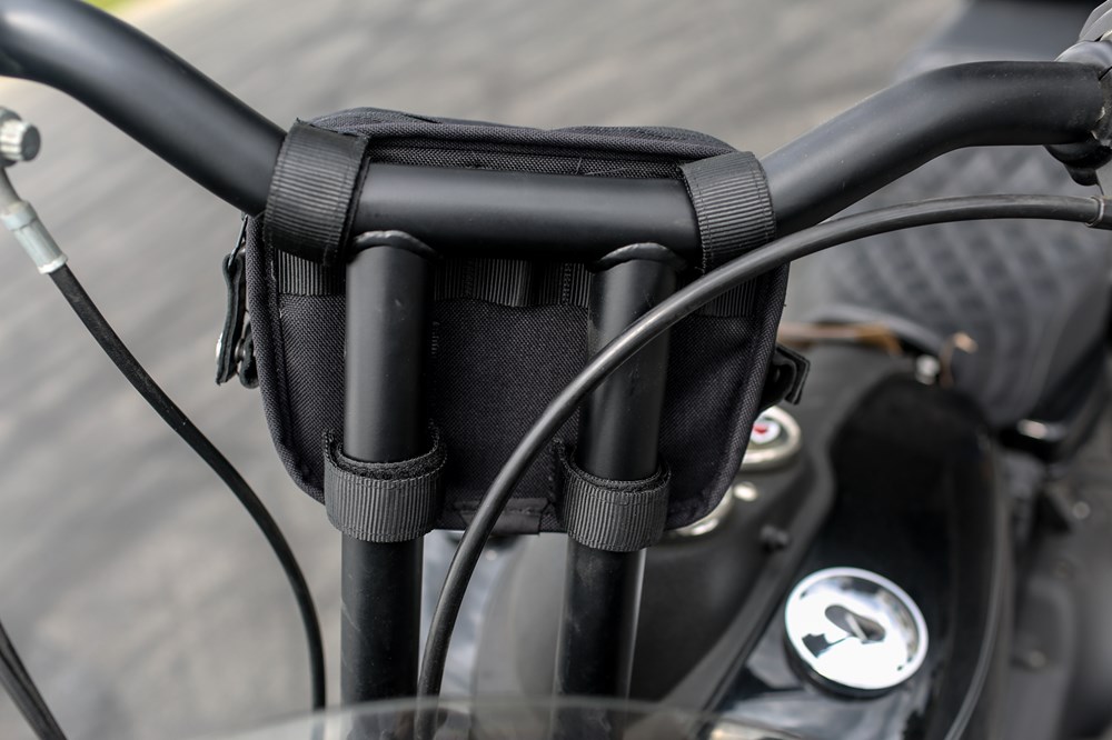 Burly Brand Voyager Handlebar Bag In Black Cordura (B151012B) ARH