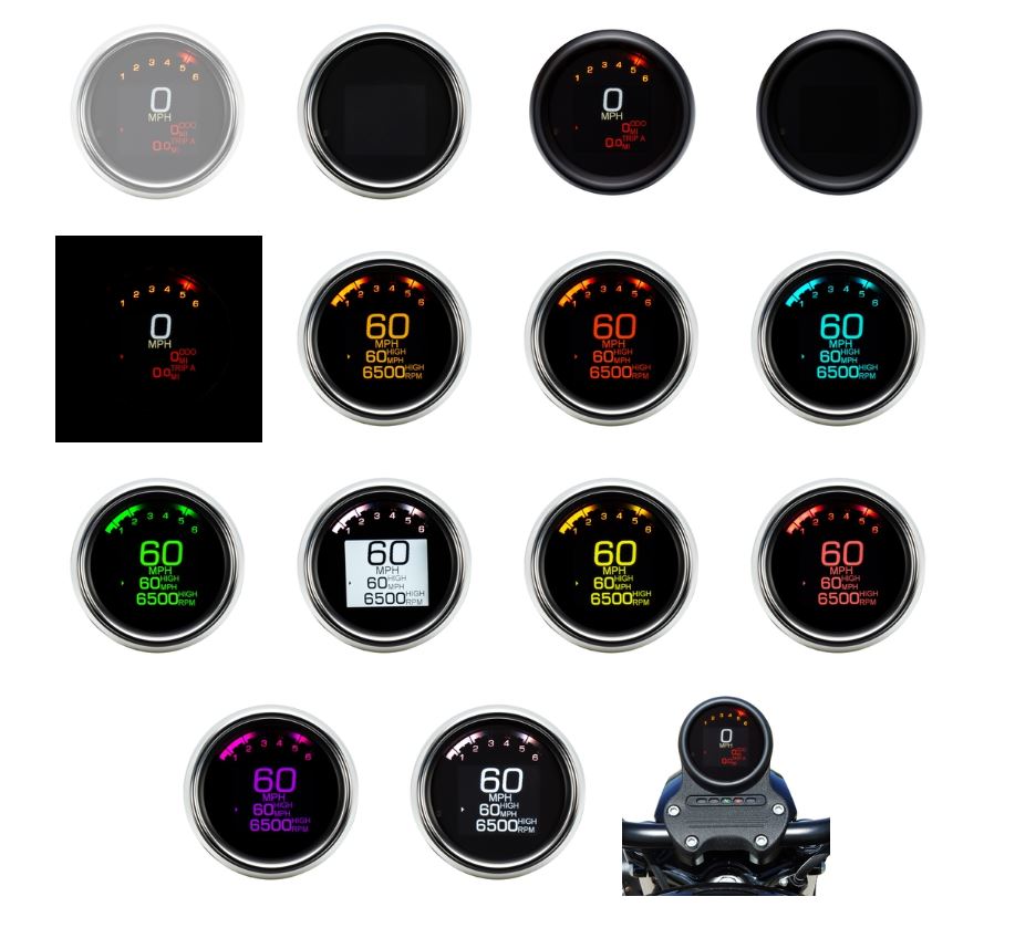 Dakota Digital MLX Series Gauge Speedo in Black Finish For 20112020