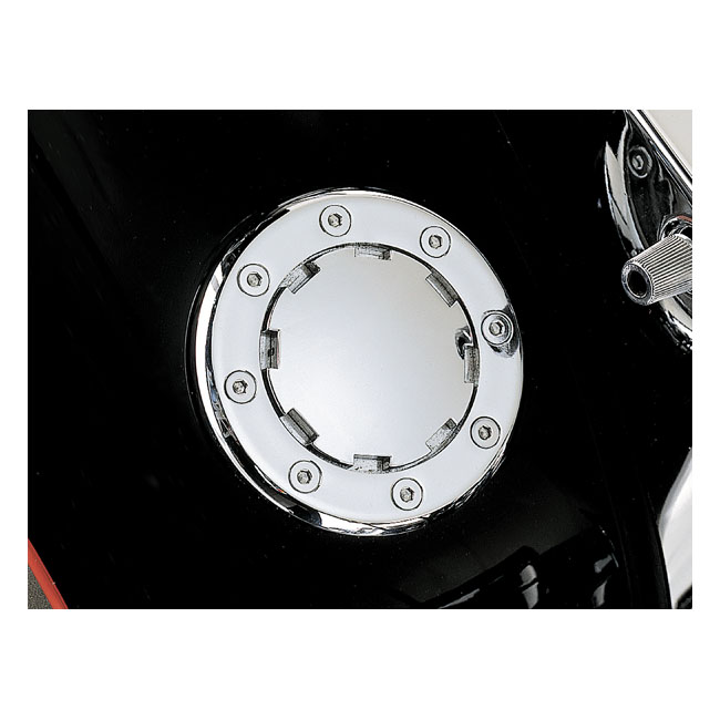 Kuryakyn NonVented Flush Mount Gas Cap In Chrome Finish For Harley