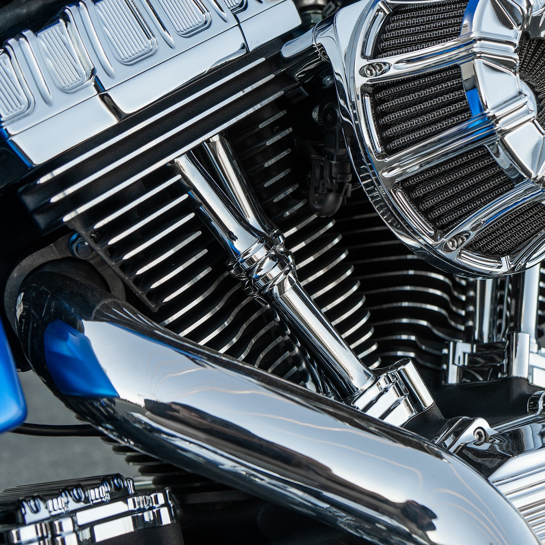 Arlen Ness 10Gauge Pushrod Cover Kit In Chrome For Harley Davidson 19992017 Dyna, Softail