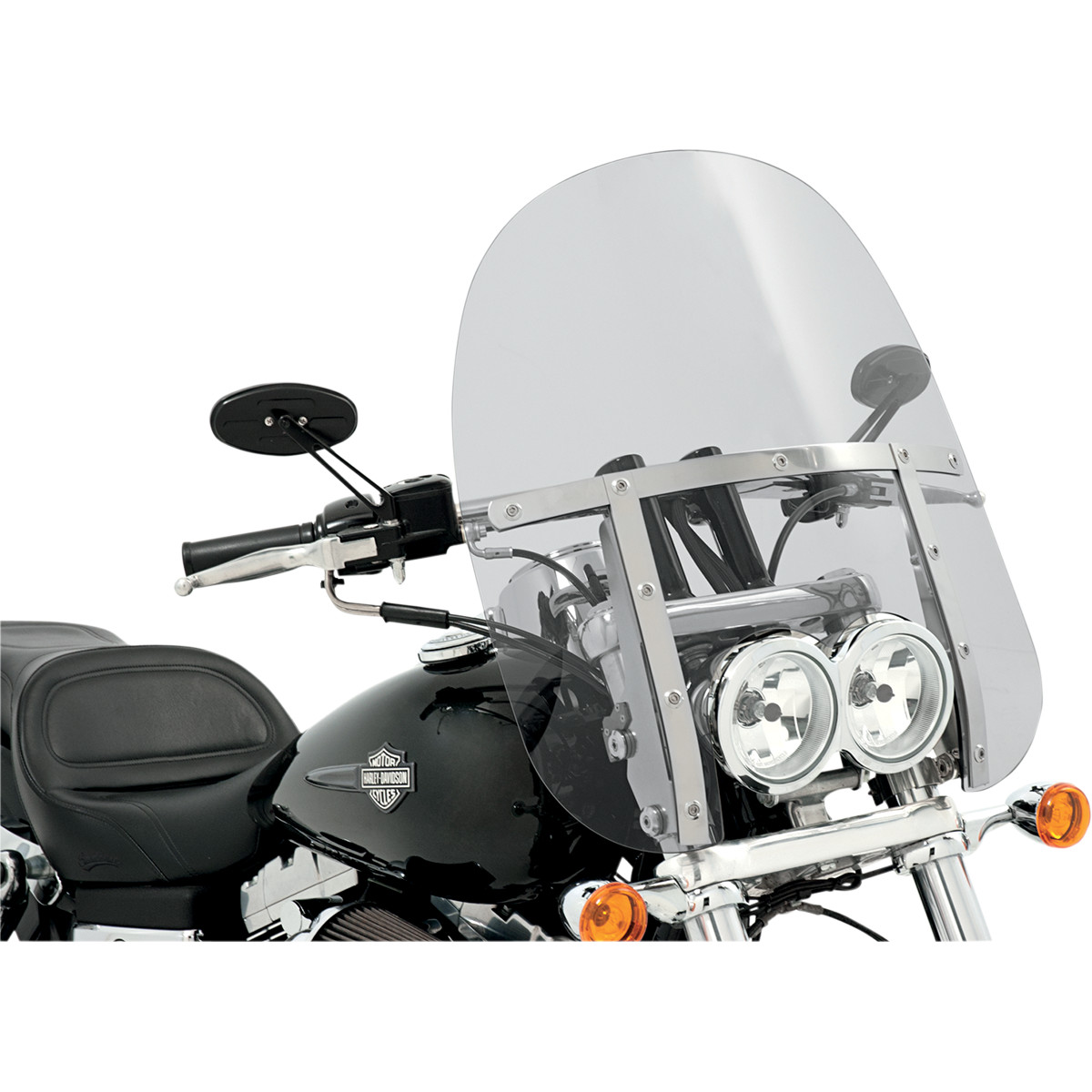 Memphis Shades 17 Inch Fats Windshield Clear for Harley Davidson 2008