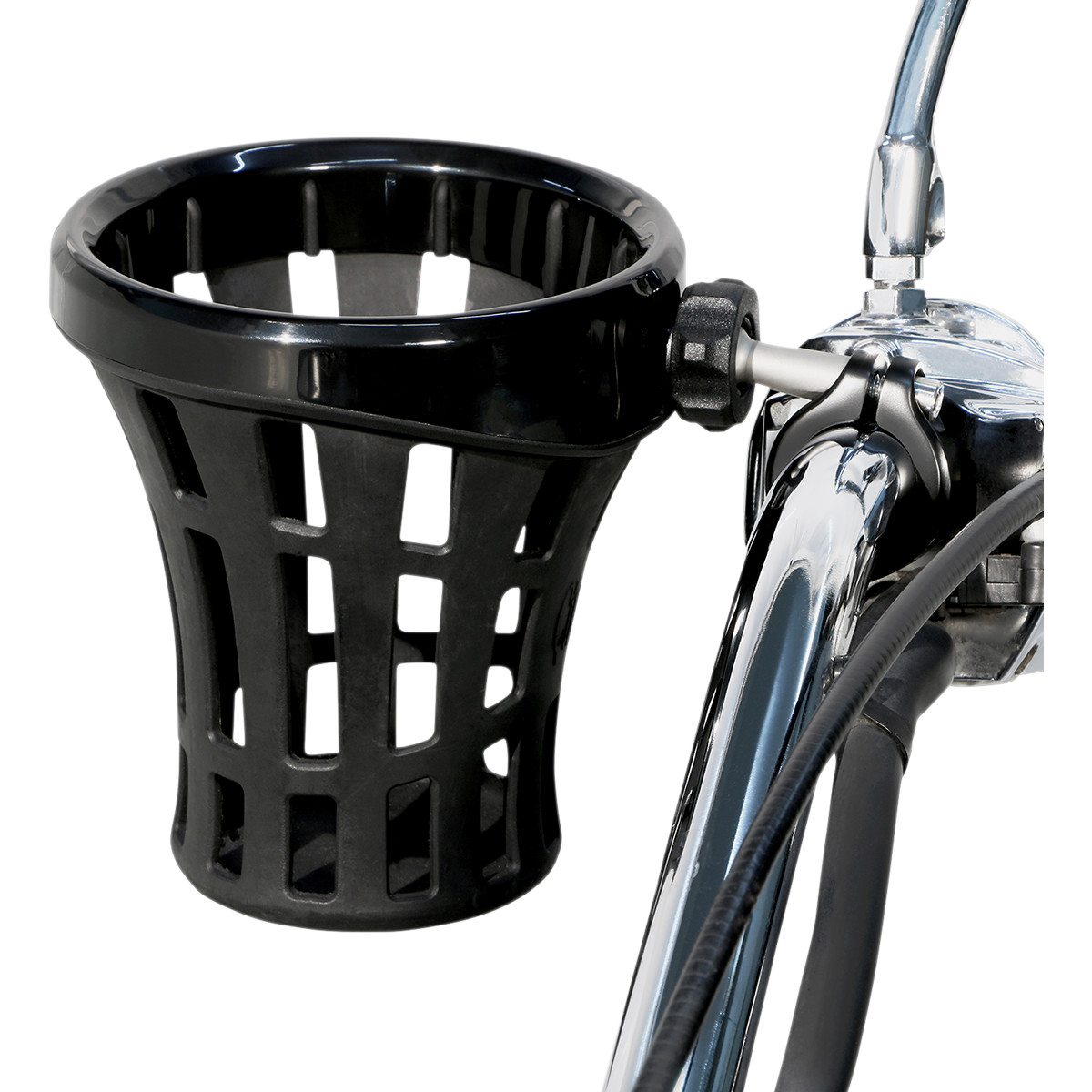 Ciro Big Ass Handlebar Mount Drink Holder in Black Finish For 11/4