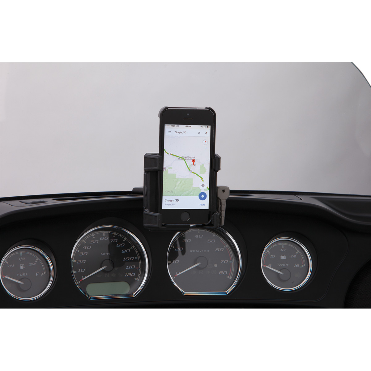 Ciro Smartphone/GPS Holder With Fairing Mount Only in Black Finish For
