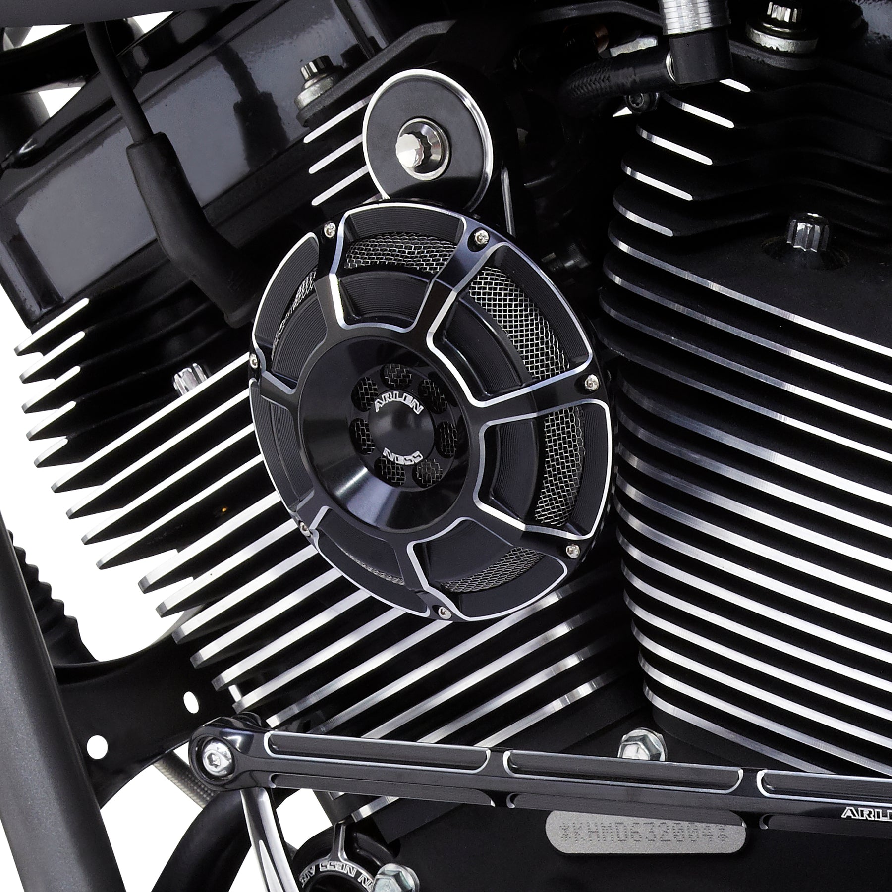 Arlen Ness Beveled Horn Kit In Contrast Cut For Harley Davidson 1991