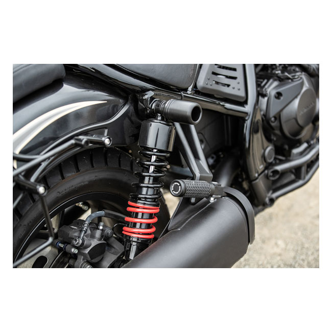 Burly Brand Slash Cut Passenger Foot Pegs In Black For Honda 20212022 Rebel CMX1100 Models (B13