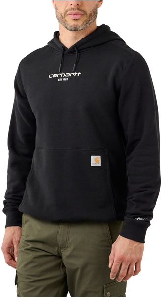 Carhartt Logo Graphic Hoodie Black Size Small (ARM706059) | ARH Custom UK
