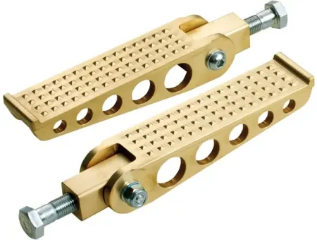 Kustom Tech Forged Brass Knurled Pegs for Harley Davidson Custom Motorcycles (40-076)