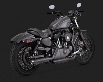 Vance & Hines Twin Slash 3 Inch Slip-ons in Black for Harley Davidson 2014-2020 Sportster Motorcycles (46861)