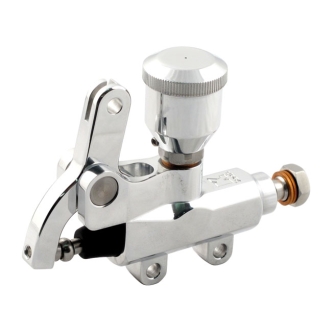 Kustom Tech Wire Operator Master Cylinder with Reservoir 14mm Bore Size In Polished Finish (40-180)