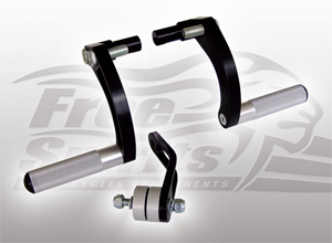 Free Spirits Passenger Black Foot-Rest Pegs For Harley XR1200 Motorcycles (206902K)