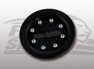 Free Spirits Pulley Cover in Black Finish For 2004-2020 Sportster & 2008-12 XR1200 Models (207616K)