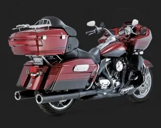 Vance & Hines Hi-Output Slip-ons NON-PCX In Black for Harley Davidson 1995-2016 Touring Motorcycles (46759)