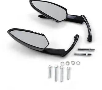Kuryakyn Scythe Mirrors In Gloss Black Finish (1760)