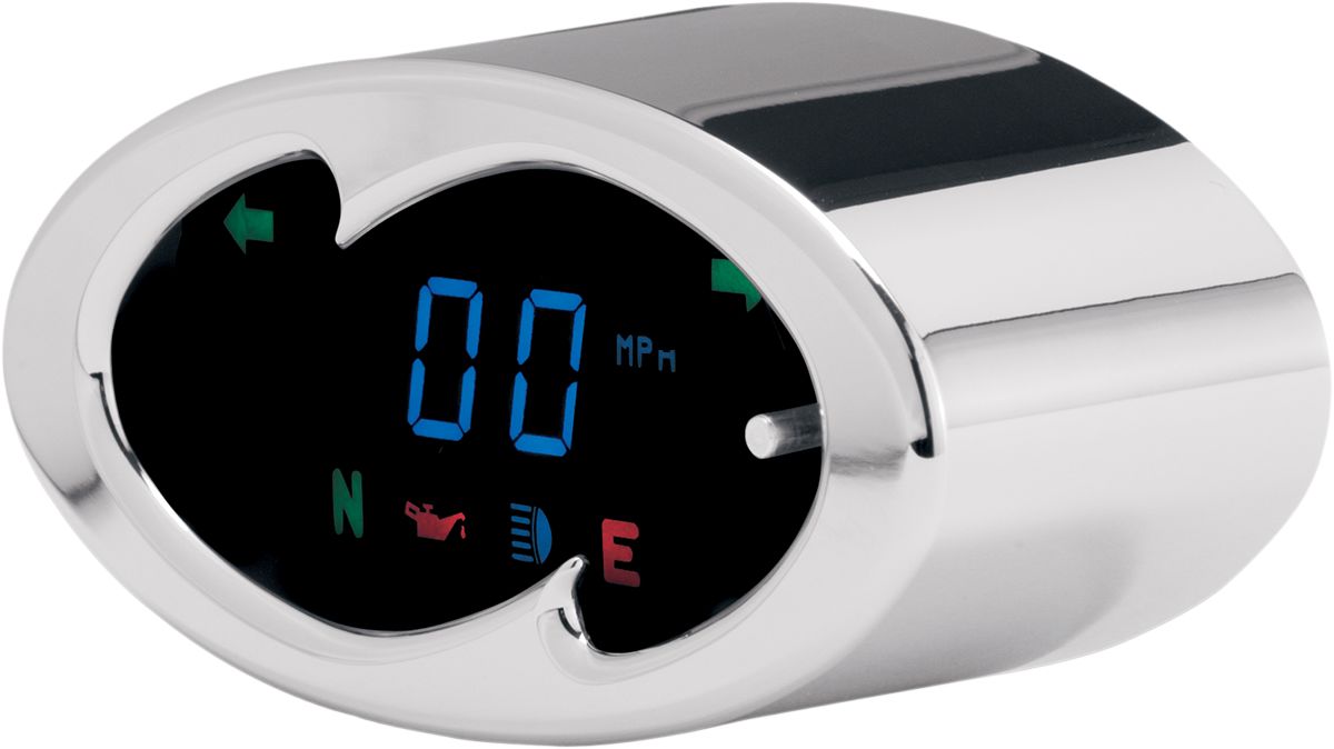 Dakota Digital Series 5000 Handlebar Mounted Digital Speedometer in Chrome Finish (MCL5100