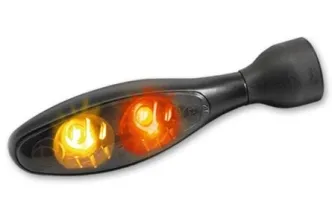 Kellermann Micro 1000 DF Dark Turn Signals in Black Finish with DF Dark Lens Black for Harley-Davidson, Chopper and Custom Motorcycle (Sold Singly) (143.100)