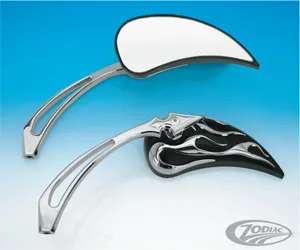 Zodiac Chrome & Black Flame Mirrors (270637)