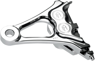 Performance Machine Rear 4 Piston Integrated Bore Caliper In Chrome Finish For 2006-2017 Harley Davidson Softail Models (1256-0077-CH)