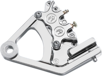 Performance Machine Rear 4 Piston Classic Caliper And Bracket In Chrome Finish For 2000-2006 Harley Davidson Softail Models (1285-0052-CH)