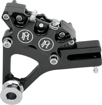 Performance Machine Rear 4 Piston Classic Caliper And Bracket In Contrast Cut Finish For 2006-2007 Dyna Motorcycles
