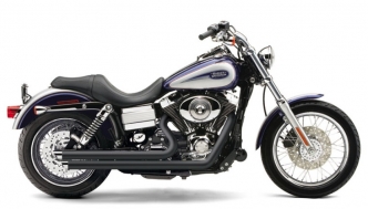 Cobra Speedster Slashdown Exhaust System In Black For Harley Davidson 2012-2017 Dyna Motorcycles (6858B)