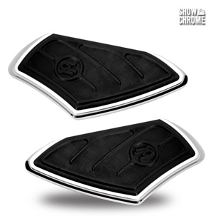 Performance Machine Passenger Contour Floorboards In Chrome Finish For Harley Davidson 1986-2016 Models (0036-1001-CH)