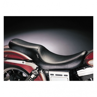 Le Pera Silhouette Smooth Foam 10 Inch Rider Wide 2-Up Seat in Black For 2006-2017 Dyna Models (LK-841)