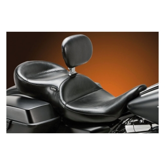 Le Pera Continental Smooth Seat With Backrest For Harley Davidson