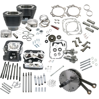 S&S 124 Inch Hot Setup Kit in Black Finish For 1999-2006 Twin Cam 88A (Excluding 2006 Dyna) Models (900-0564)