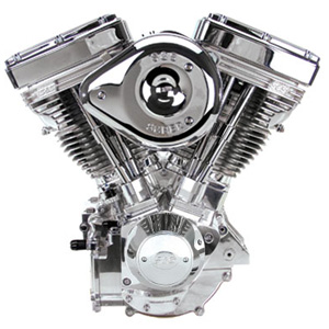 S&S Cycles V124 Complete Assembled Engine In Polished Finish For Evolution Motorcycles (31-9886)