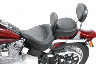 Mustang Vintage Wide Solo Seat 17.5 Inches With Backrest For Harley Davidson 1984-1999 Softails With Up To 150 Tire (Excl. Deuce) (79124)