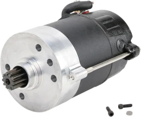 Drag Specialties 1.4KW Prestolite Starter In Black Finish For Pre-1989 Harley Davidson Big Twin Motorcycles (80-1007)