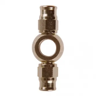 Goodridge Short Neck 3/8 Inch Straight Banjo Double Fitting in Stainless Steel Finish (ARM808329)