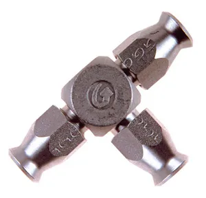 Goodridge Brake Line Build a Line 3 way Adaptor Fittings in Stainless Steel (5135-03C)