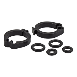 Doss Throttle/Idle Cable Clamp in Black Plastic Finish For 1-1/8 To 1-1/4 Inch Frametubes (Pair) (ARM405019)