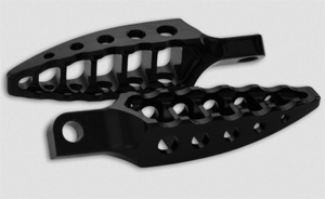 Roland Sands Design Moto Pegs With 45 Degree Male Mount In Black Anodised Finish (0205-2008-B)