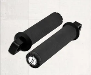Roland Sands Design Chrono Footpegs With Straight Male Mount In Black Ops Finish (0035-1093-SMB)