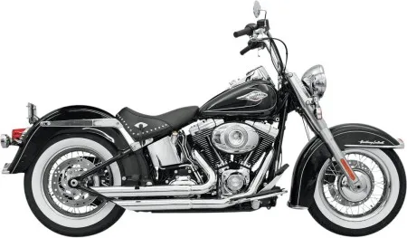 Bassani FireFlight Series Exhaust In Chrome For Harley Davidson 1986-2017 FXST/FLST Softail Models (Except 2009 FXSTSE) (12113B)