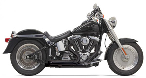 Bassani Pro-Street Turn-Out System In Black For Harley Davidson 1986-2017 Softail Models (Except 2009 FXSTSSE) (1S24DB)