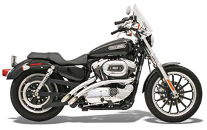 Bassani Radial Sweepers in Chrome Finish Exhaust For Harley Davidson 1986-2003 Sportster Models (XL-FF12)