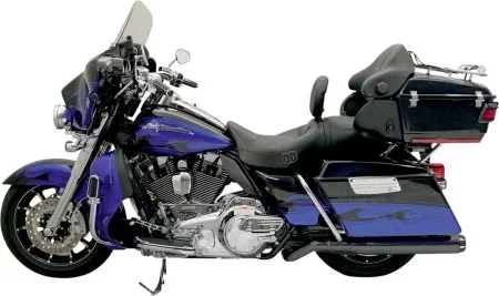 Bassani Road Rage II B1 Power Optional Pseudo Left Side Muffler In Black For Harley Davidson 2009-2016 Touring Models (Using Part 1800-1285) (1F59RB)