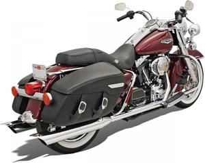 Bassani Bagger True Dual Headpipes In Chrome For Harley Davidson 1995-2015 Touring Models (11315A)